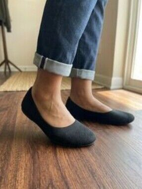 Allbirds Tree Breezer Charcoal Gray ZQ Merino Wool Slip-On Ballet Flats 10.5